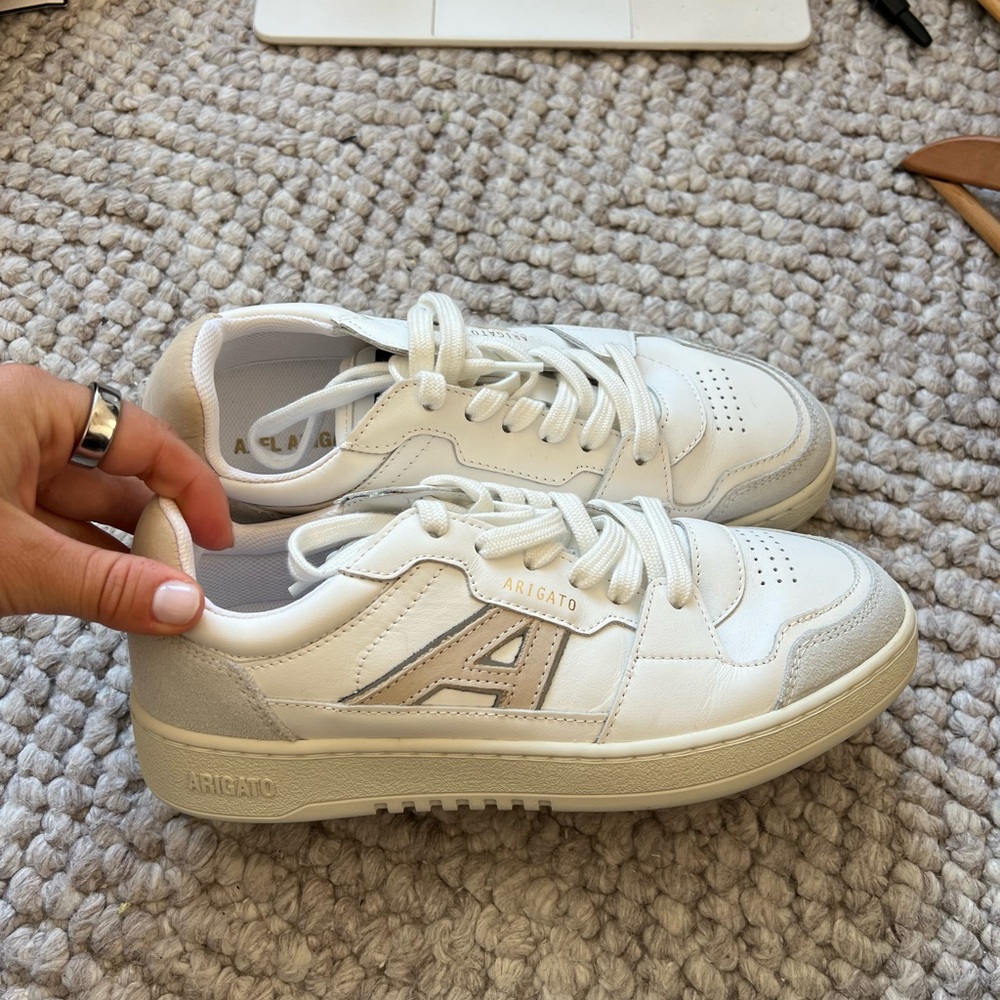 Axel Arigato White Leather and Suede Sneakers